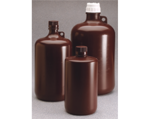 NALGENE 2204 Large Amber Narrow-Mouth Bottles with screw c