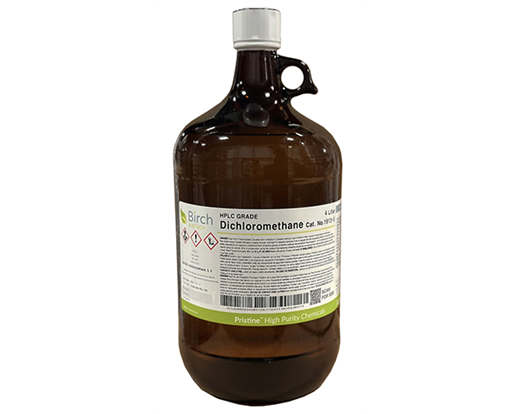 HPLC Dichloromethane 4L Amber Glass Bottle