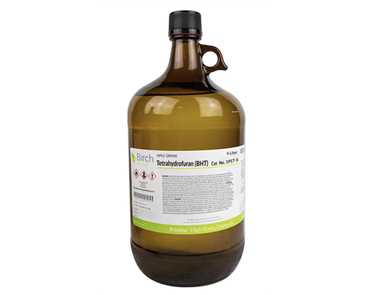 HPLC Tetrahydrofuran 4L Amber Glass Bottle