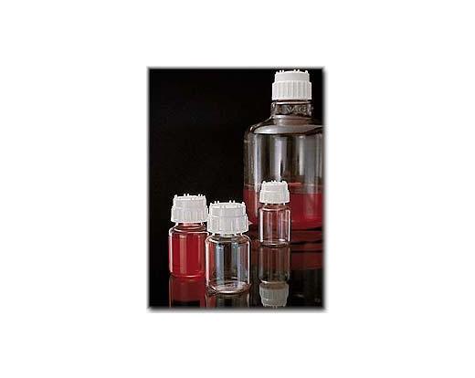 NALGENE&amp;reg; 2127 Validation Bottle, polycarbonate, white polypropylene screw closure, thermoplastic