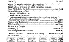 Tetrachloroethylene, ULTRA RESI-ANALYZED (perchlor