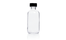 Kimble Clear Boston Round Bottle with Cap and Liner