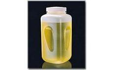 NALGENE&amp;reg; 2122 Large Wide-Mouth Square Bottle, polypropylene; white polypropylene screw closure