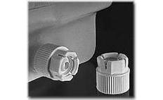 NALGENE&amp;reg; 6423 Spigot Closure, white polypropylene lock nut, TPE plug