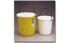 NALGENE&amp;reg; 7102 Air-Tight Pails, white or yellow low-density polyethylene; nylon coated wire bail.